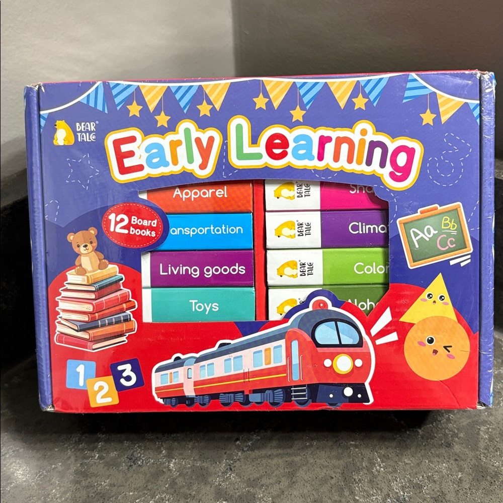Early Learning Board Books Set - Multicolor